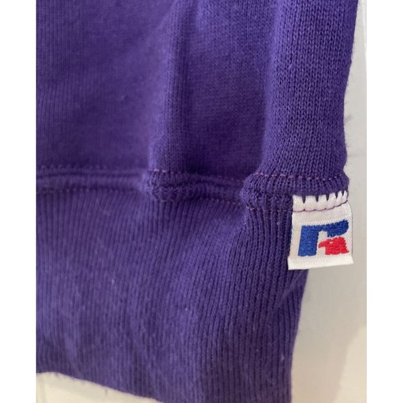 Vintage 1990’s Russell Sweatshirt Crewneck Sz Youth Large Purple NWT Dead stock - Picture 3 of 5